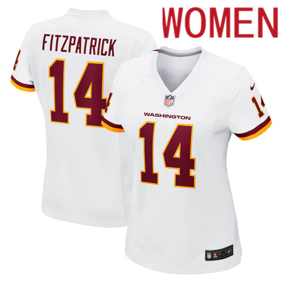 Women Washington Redskins #14 Ryan Fitzpatrick Nike White Game NFL Jersey